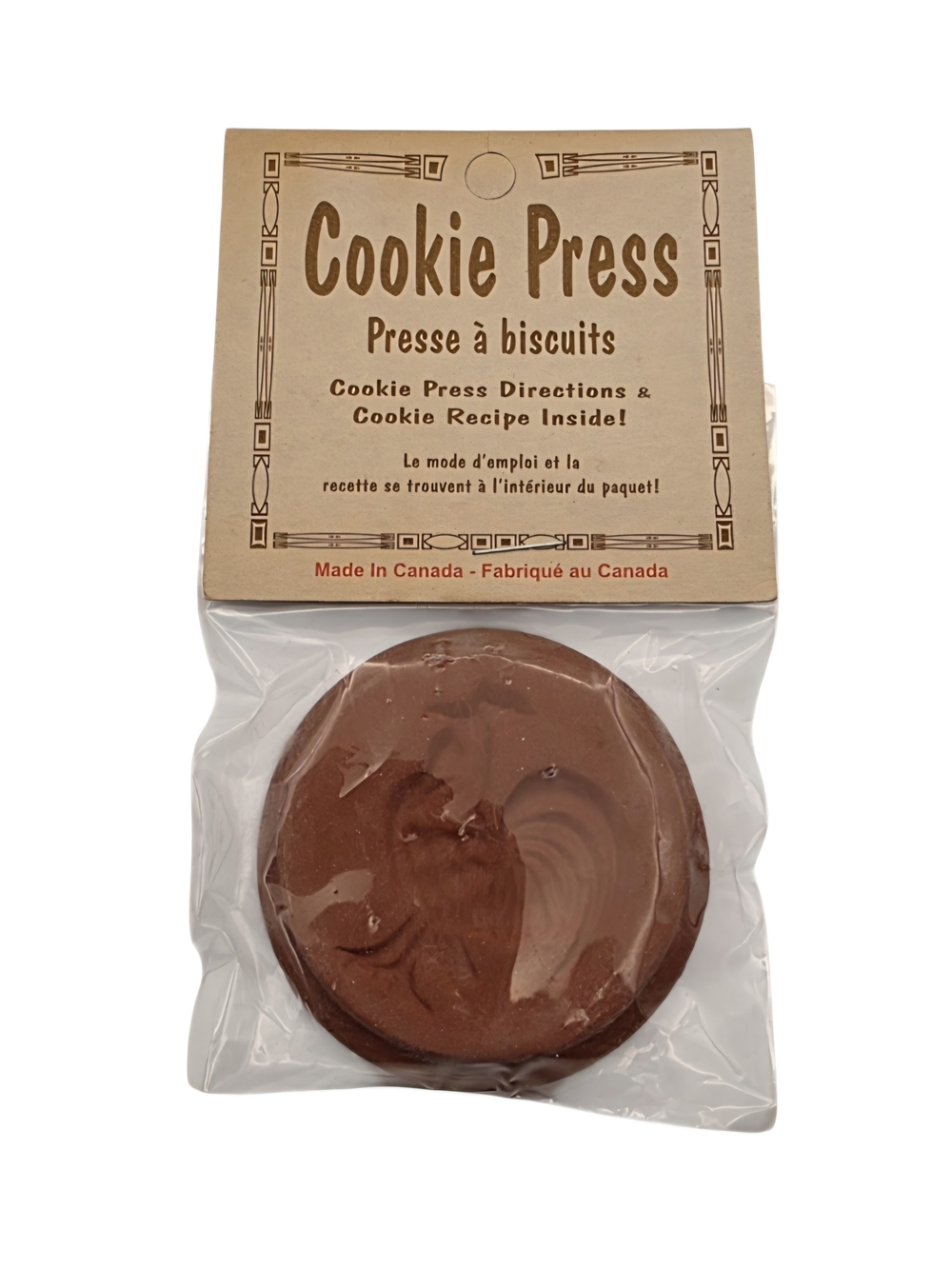 VTG Brown Sugar Discs Terracotta Rooster NWT Cookie Press/ Stamp- Farmhouse